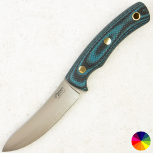 Нож Южный Крест Траппер, VG-10, Convex, Micarta Black/Blue, Насечка